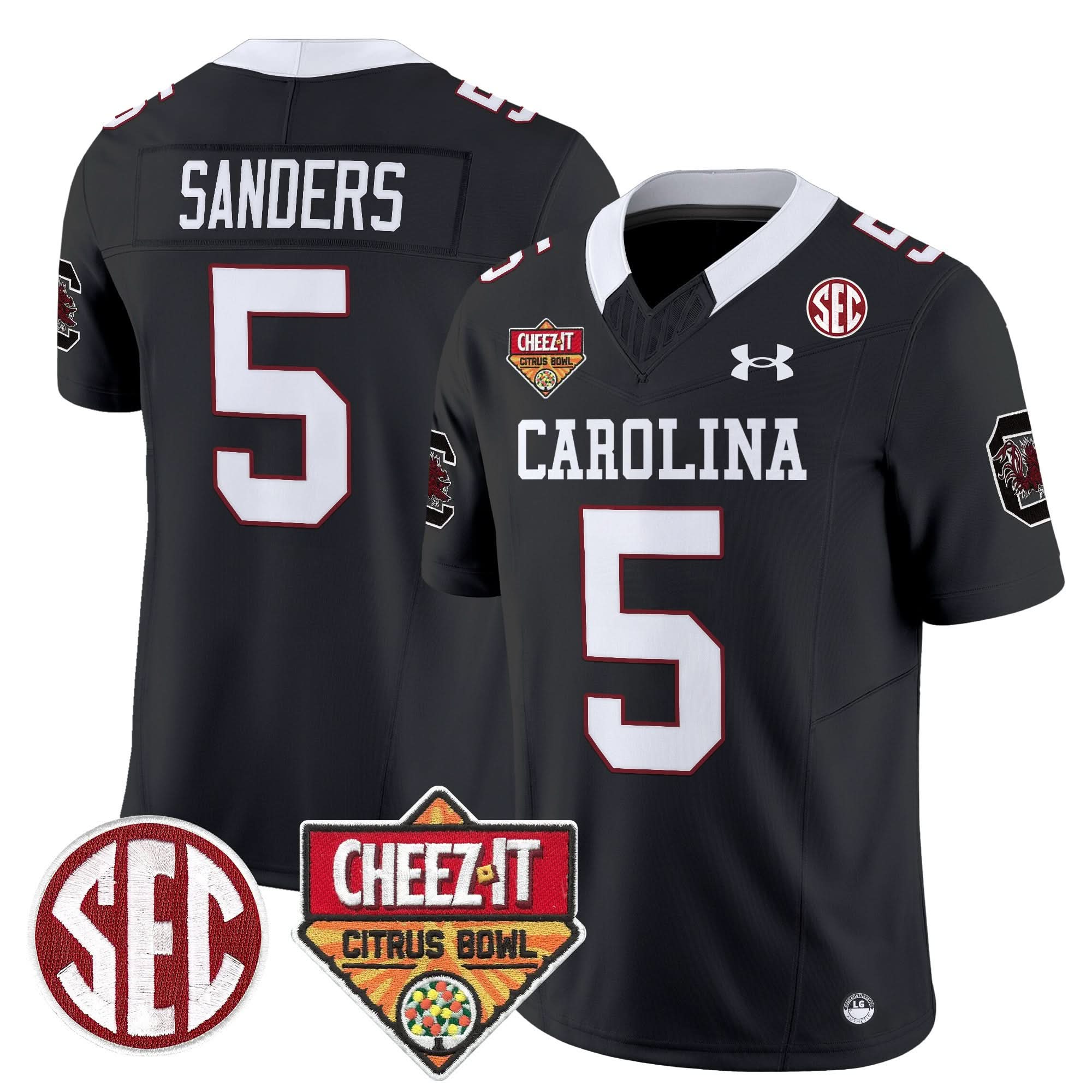 South Carolina Gamecocks 1980 Throwback Cheez-It Citrus Bowl Patch Vapor Limited Jersey - All Stitched 3 South Carolina Gamecocks 1980 Throwback Cheez-It Citrus Bowl Patch Vapor Limited Jersey - All Stitched - Image 3