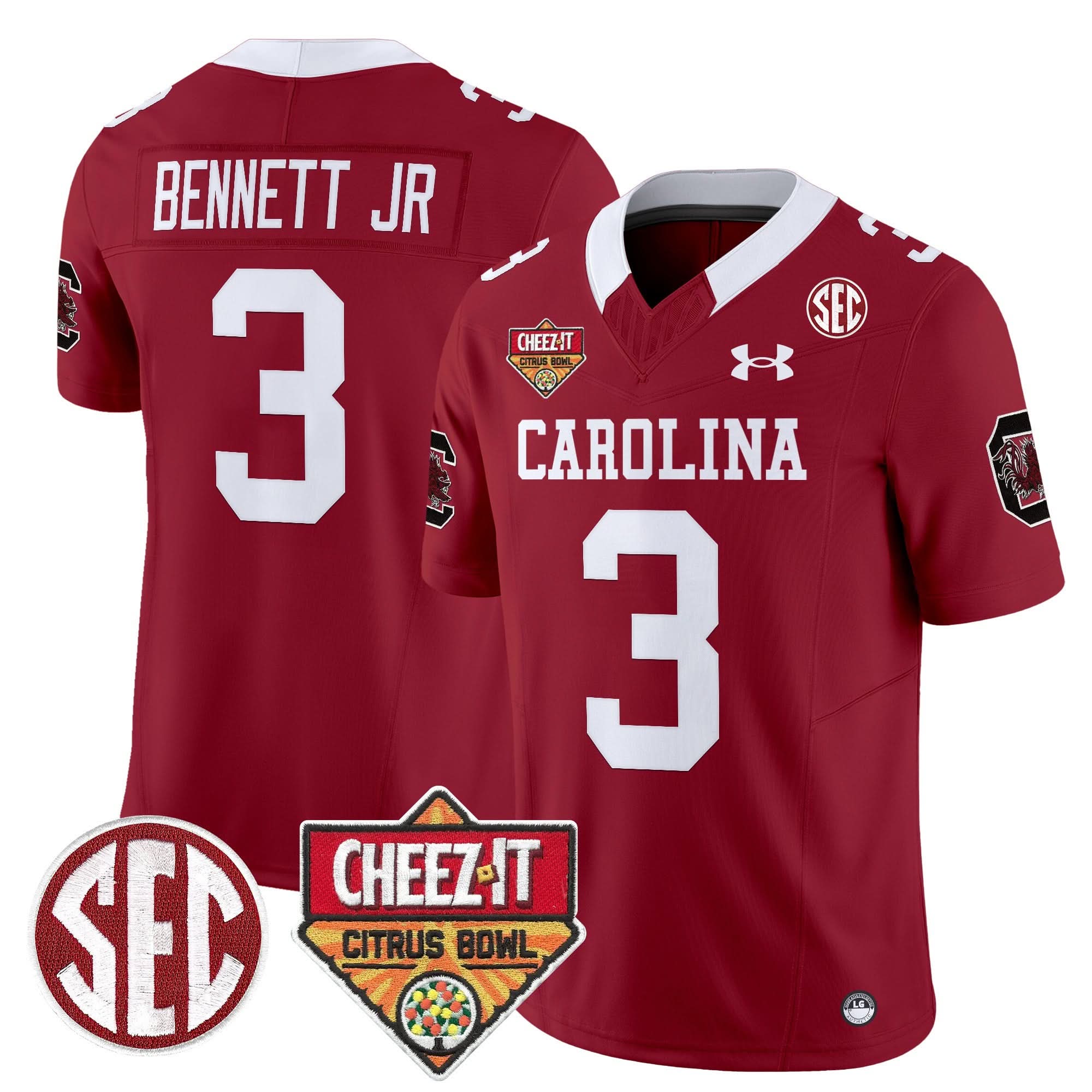 South Carolina Gamecocks 1980 Throwback Cheez-It Citrus Bowl Patch Vapor Limited Jersey - All Stitched 34 South Carolina Gamecocks 1980 Throwback Cheez-It Citrus Bowl Patch Vapor Limited Jersey - All Stitched - Image 34