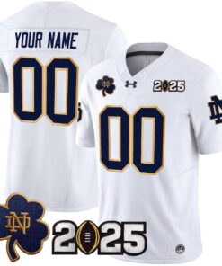 Alternative view of Notre Dame Fighting Irish 2025 CFP Final Patch Vapor Limited Custom Jersey - All Stitched