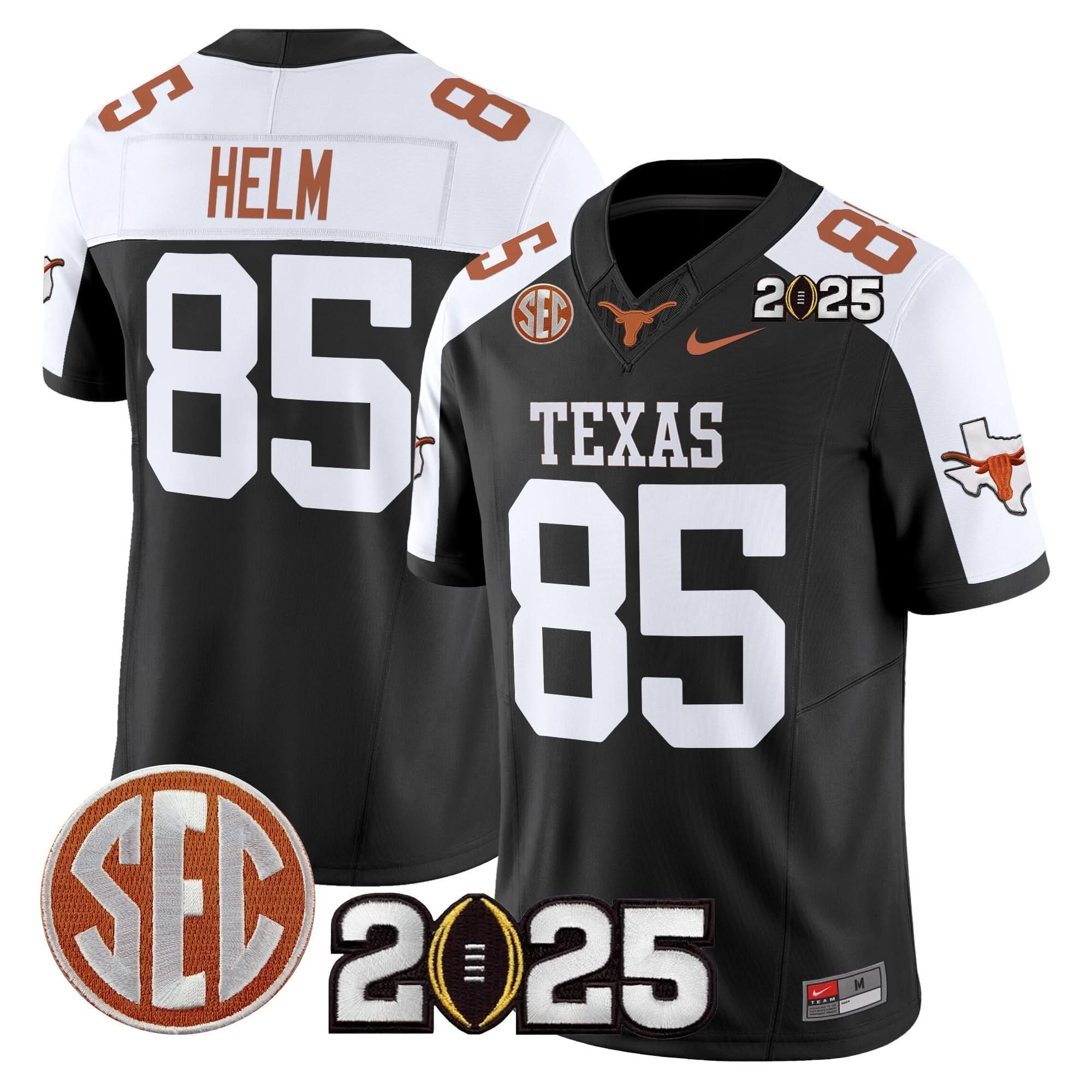 Texas Longhorns 2025 CFP Final Patch Vapor Limited Jersey - All Stitched 45 Texas Longhorns 2025 CFP Final Patch Vapor Limited Jersey - All Stitched - Image 45