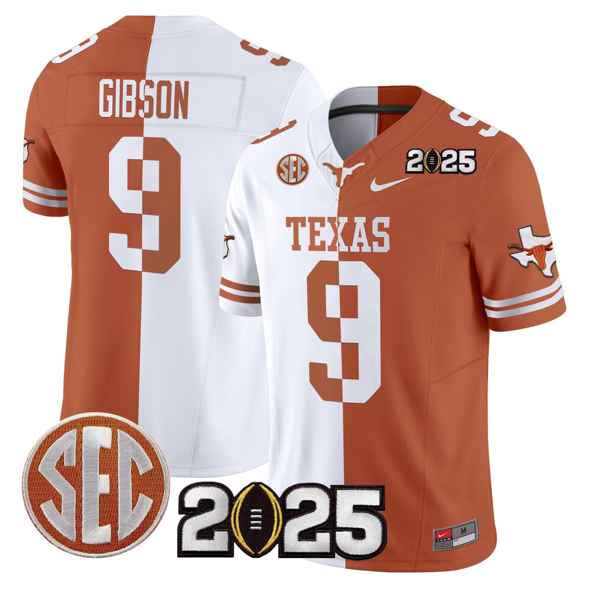 Texas Longhorns 2025 CFP Final Patch Vapor Limited Jersey - All Stitched 44 Texas Longhorns 2025 CFP Final Patch Vapor Limited Jersey - All Stitched - Image 44