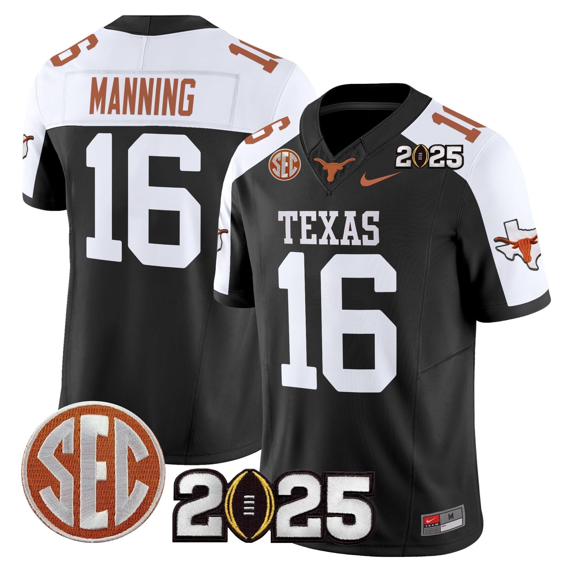Texas Longhorns 2025 CFP Final Patch Vapor Limited Jersey - All Stitched 12 Texas Longhorns 2025 CFP Final Patch Vapor Limited Jersey - All Stitched - Image 12