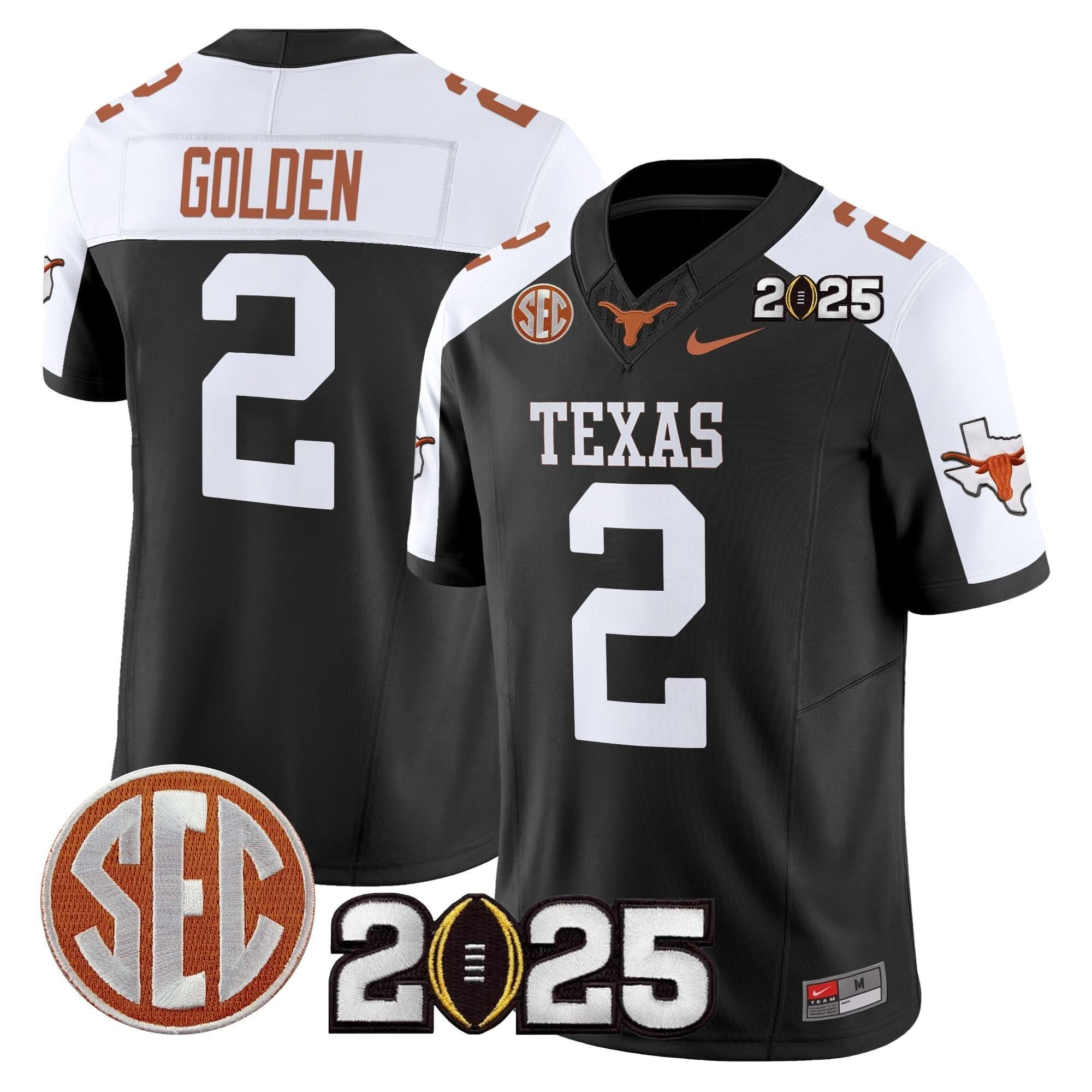 Texas Longhorns 2025 CFP Final Patch Vapor Limited Jersey - All Stitched 53 Texas Longhorns 2025 CFP Final Patch Vapor Limited Jersey - All Stitched - Image 53