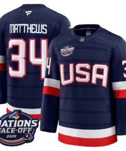 Men USA 4 Nations Face-Off 2025 Premium Jersey - All Stitched
