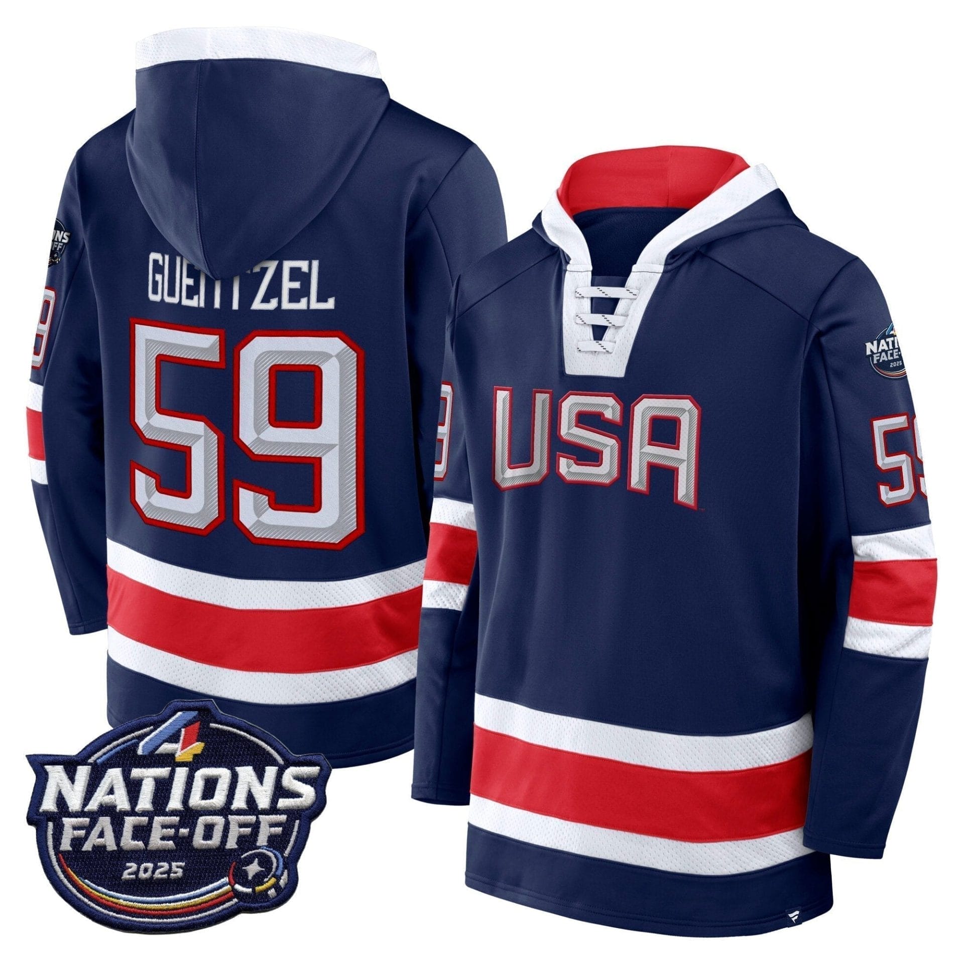 USA 4 Nations Face-Off 2025 Inside Line Pullover Hoodie - All Stitched 2 17399413500f44584e9b