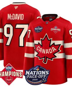 Men Canada 4 Nations Face-Off 2025 Champions Premium Jersey - All Stitched