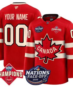 Canada 4 Nations Face-Off 2025 Champions Premium Custom Jersey - All Stitched