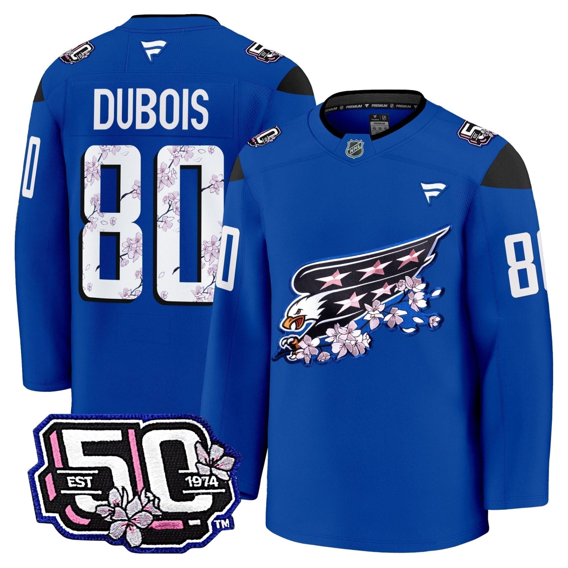 Men Washington Capitals 50th Anniversary Cherry Blossom Premium Jersey - All Stitched 32 Men Washington Capitals 50th Anniversary Cherry Blossom Premium Jersey - All Stitched - Image 32