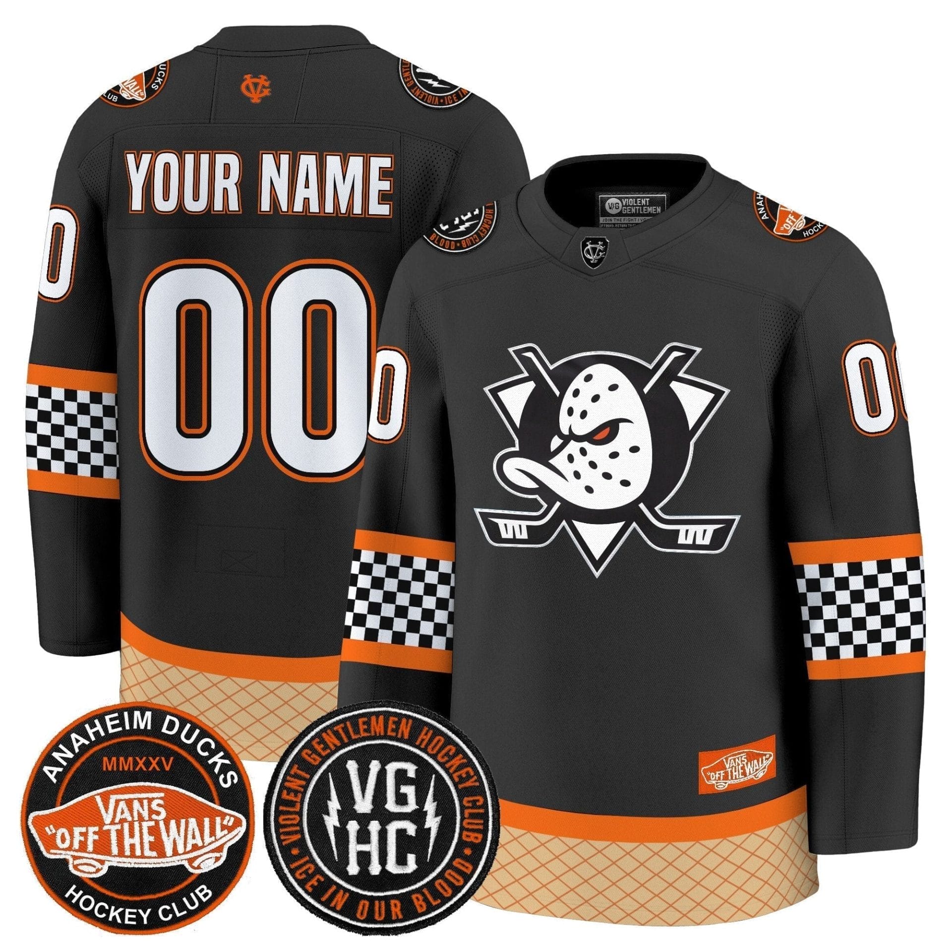 Anaheim Ducks Checkerboard 2025 Premium Custom Jersey - All Stitched 14 1742964685c312ad45ea