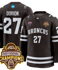 Men Western Michigan Broncos 2025 National Champions Patch Premium Jersey - All Stitched 27 1744796658994