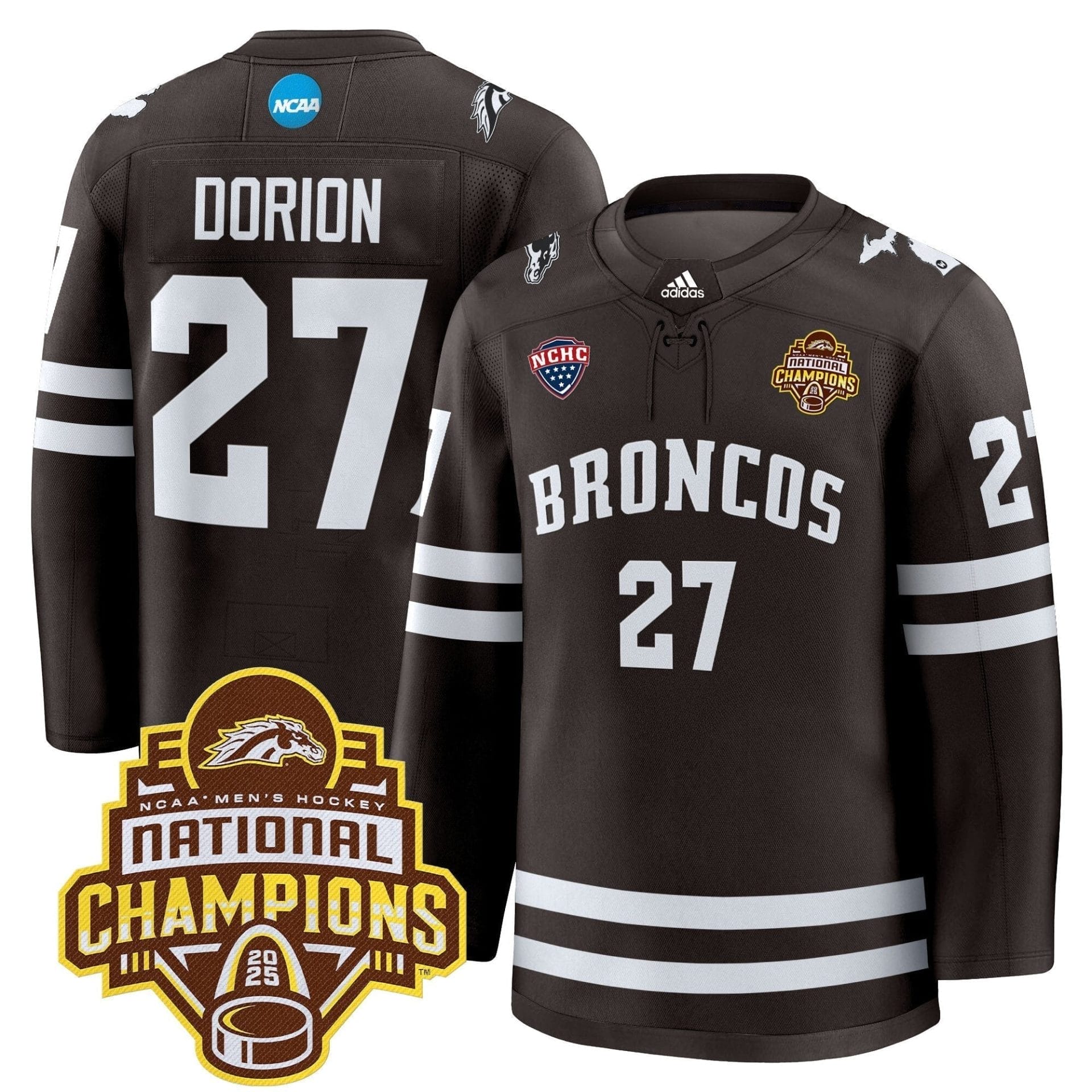Men Western Michigan Broncos 2025 National Champions Patch Premium Jersey - All Stitched 3 Men Western Michigan Broncos 2025 National Champions Patch Premium Jersey - All Stitched - Image 3