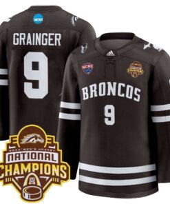 Men Western Michigan Broncos 2025 National Champions Patch Premium Jersey - All Stitched 30 1744796659005