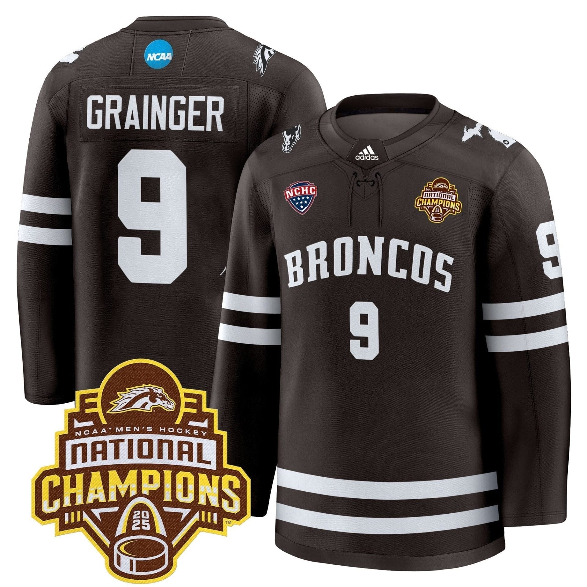 Men Western Michigan Broncos 2025 National Champions Patch Premium Jersey - All Stitched 6 Men Western Michigan Broncos 2025 National Champions Patch Premium Jersey - All Stitched - Image 6