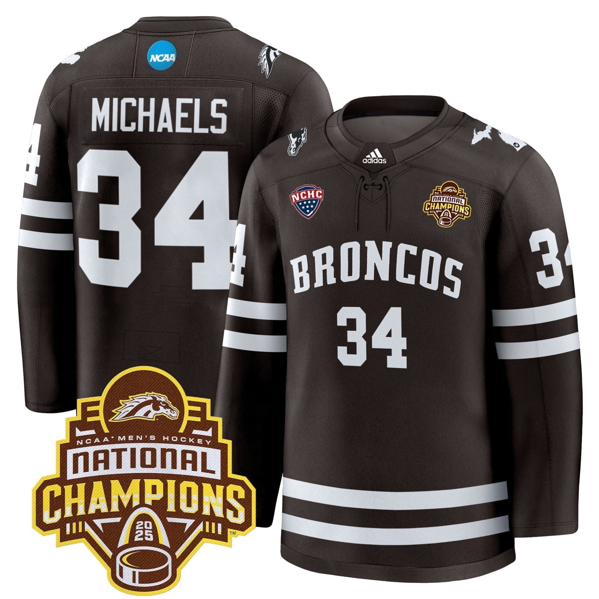 Men Western Michigan Broncos 2025 National Champions Patch Premium Jersey - All Stitched 7 Men Western Michigan Broncos 2025 National Champions Patch Premium Jersey - All Stitched - Image 7