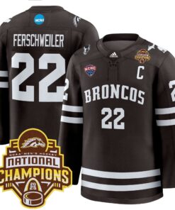 Men Western Michigan Broncos 2025 National Champions Patch Premium Jersey - All Stitched 28 1744796668410