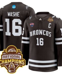 Alternative view of Men Western Michigan Broncos 2025 National Champions Patch Premium Jersey - All Stitched