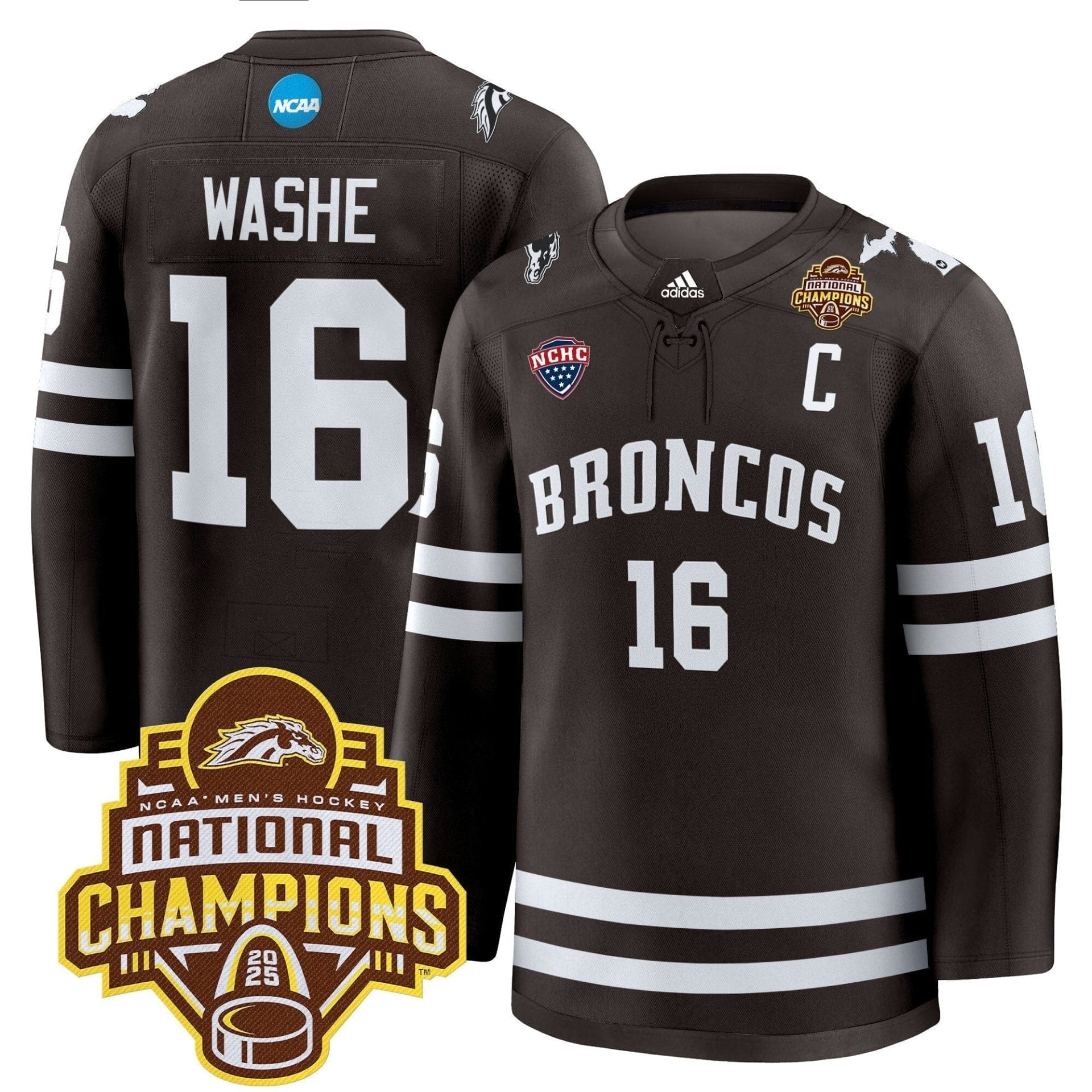 Men Western Michigan Broncos 2025 National Champions Patch Premium Jersey - All Stitched 2 Men Western Michigan Broncos 2025 National Champions Patch Premium Jersey - All Stitched - Image 2
