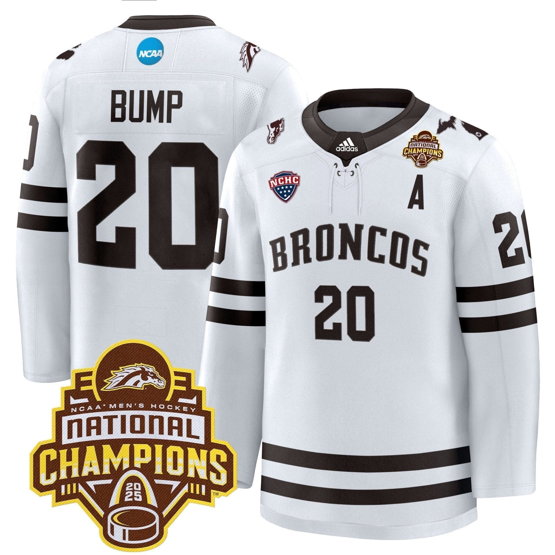 Men Western Michigan Broncos 2025 National Champions Patch Premium Jersey - All Stitched 58 1744796668443