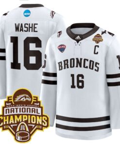 Men Western Michigan Broncos 2025 National Champions Patch Premium Jersey - All Stitched 36 1744796682815