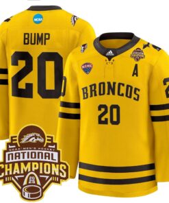 Men Western Michigan Broncos 2025 National Champions Patch Premium Jersey - All Stitched 33 1744797618980