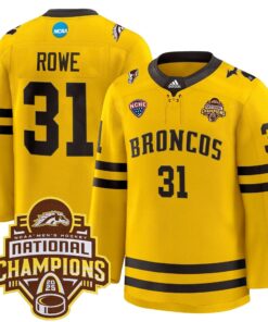Men Western Michigan Broncos 2025 National Champions Patch Premium Jersey - All Stitched 38 1744797618991