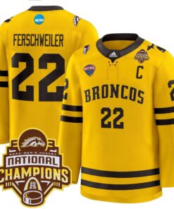 Men Western Michigan Broncos 2025 National Champions Patch Premium Jersey - All Stitched 37 1744797629054