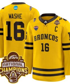 Men Western Michigan Broncos 2025 National Champions Patch Premium Jersey - All Stitched 34 1744797629077