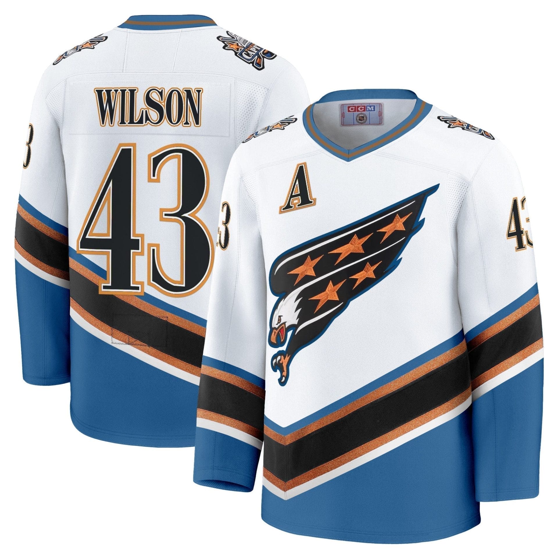 Men Washington Capitals Screaming Eagle Jersey Collection (1995-2024) - All Stitched 11 Men Washington Capitals Screaming Eagle Jersey Collection (1995-2024) - All Stitched - Image 11