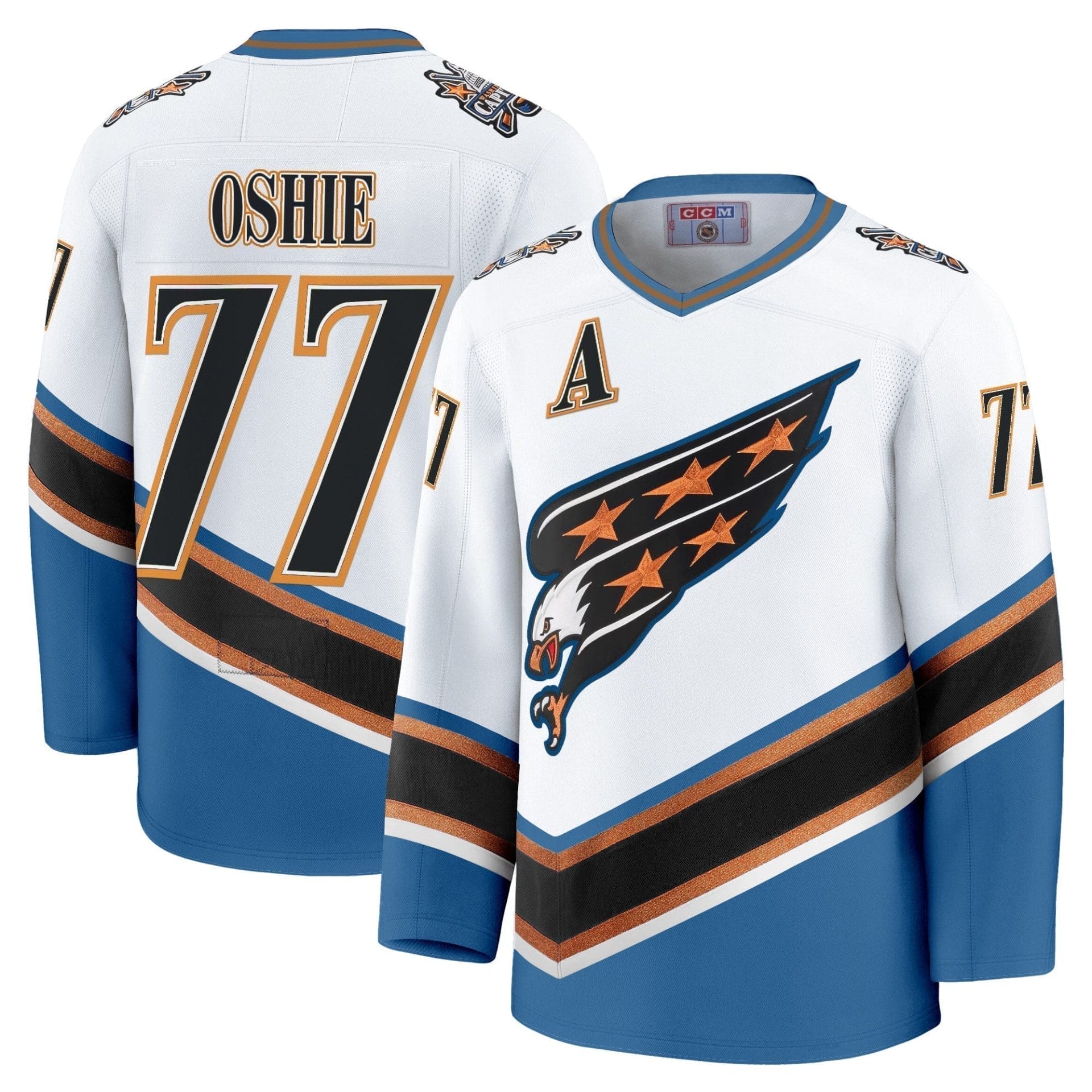 Men Washington Capitals Screaming Eagle Jersey Collection (1995-2024) - All Stitched 13 Men Washington Capitals Screaming Eagle Jersey Collection (1995-2024) - All Stitched - Image 13