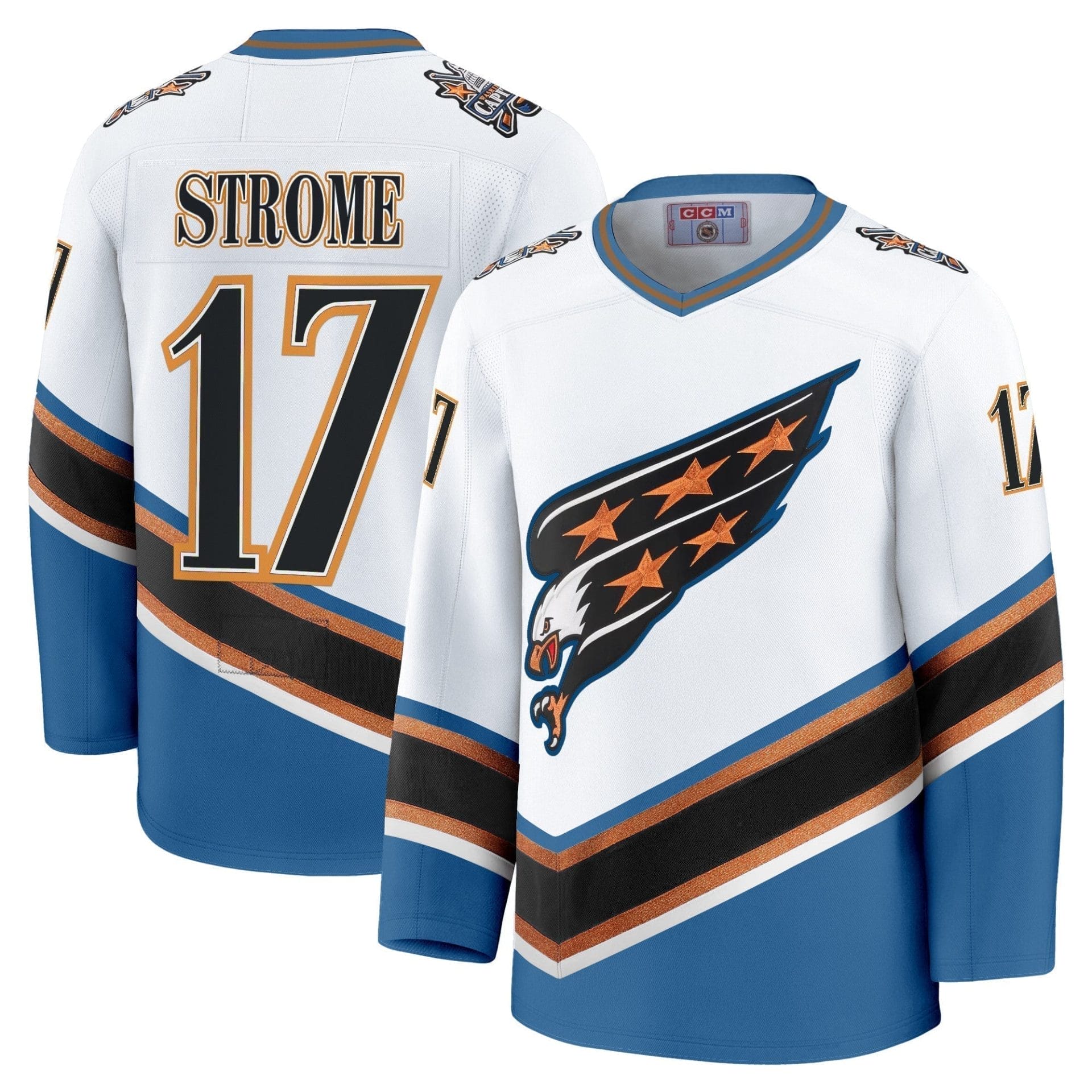 Men Washington Capitals Screaming Eagle Jersey Collection (1995-2024) - All Stitched 8 Men Washington Capitals Screaming Eagle Jersey Collection (1995-2024) - All Stitched - Image 8