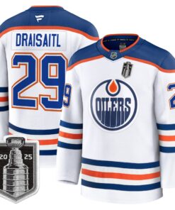 Alternative view of Men Edmonton Oilers 2025 Stanley Cup Final Premium Jersey - All Stitched
