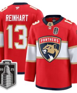 Alternative view of Men Florida Panthers 2025 Stanley Cup Final Premium Jersey - All Stitched