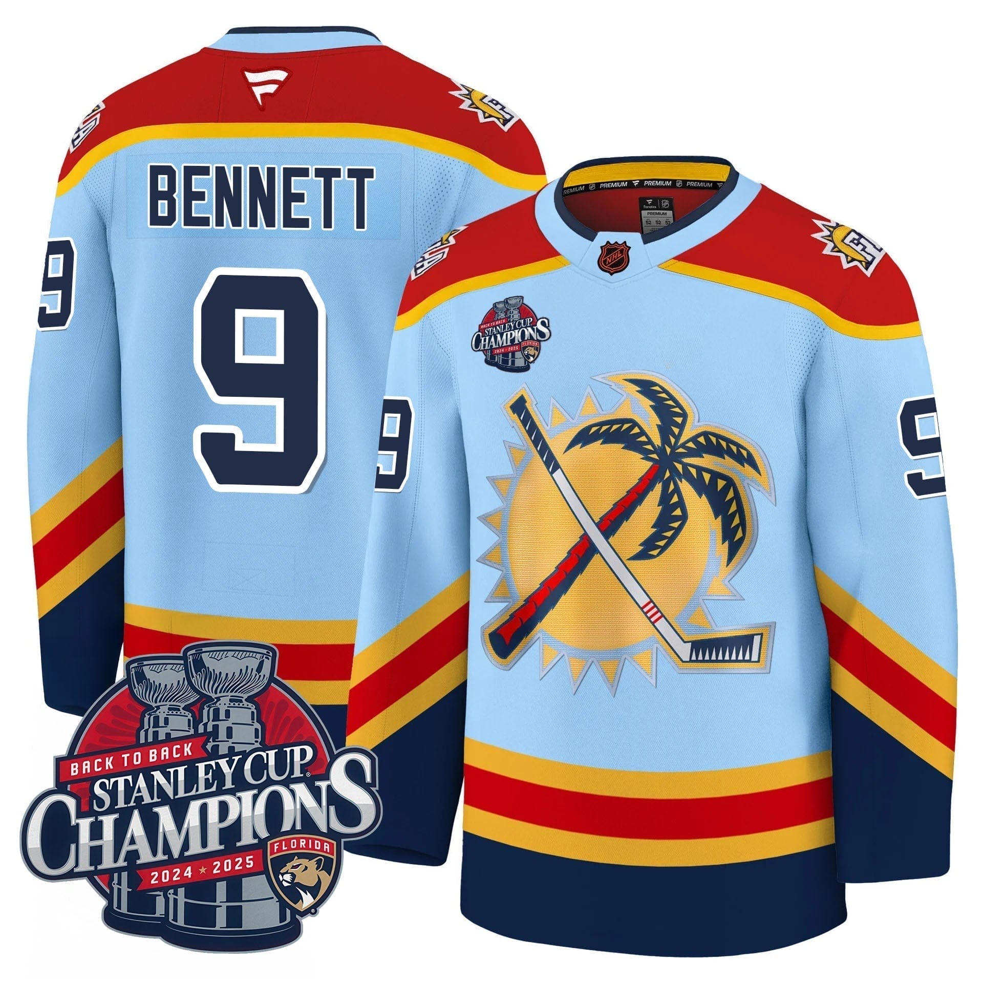 Florida Panthers 2025 Stanley Cup B2B Champions Jersey N1 - All Stitched 22 Florida Panthers 2025 Stanley Cup B2B Champions Jersey N1 - All Stitched - Image 22