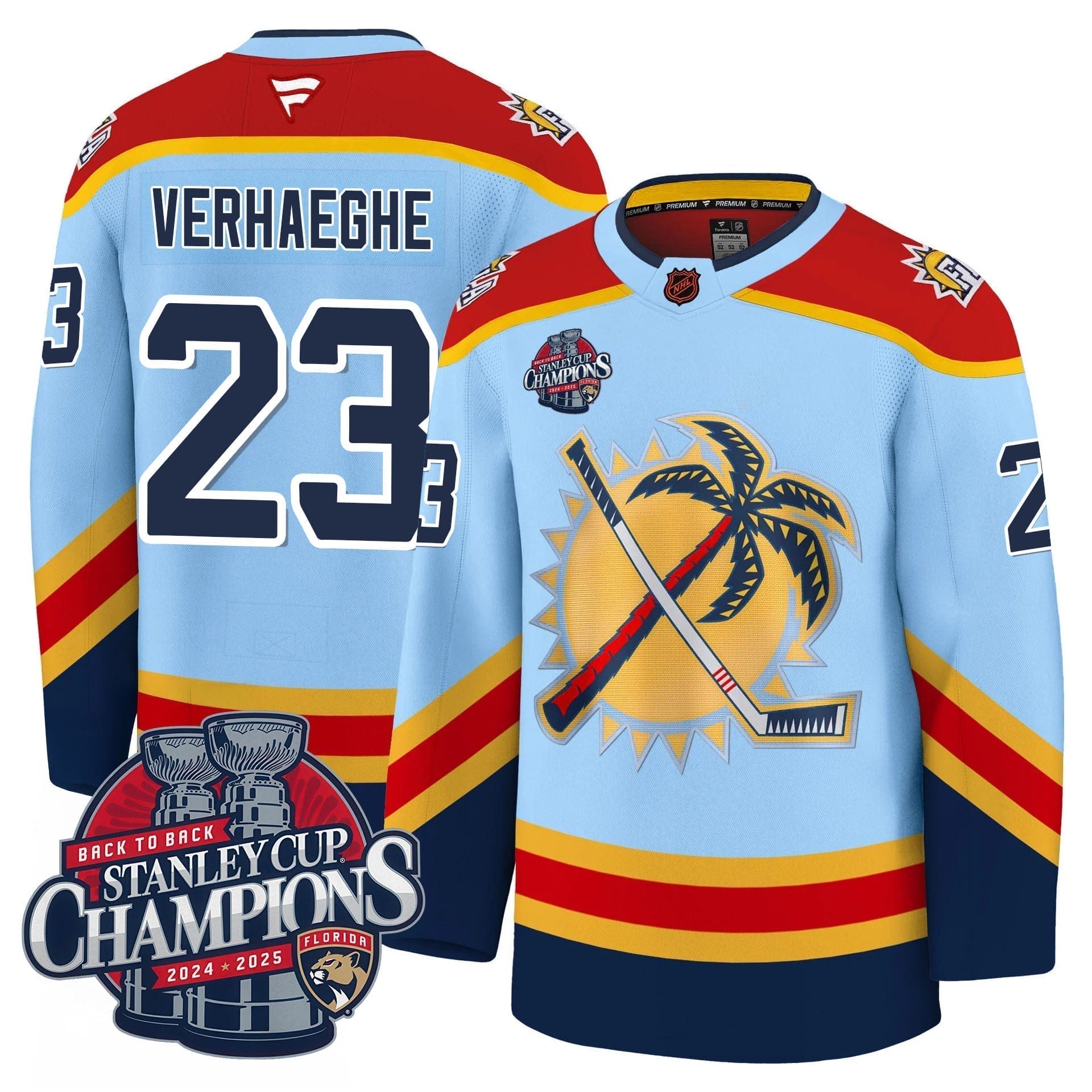 Florida Panthers 2025 Stanley Cup B2B Champions Jersey N1 - All Stitched 28 Florida Panthers 2025 Stanley Cup B2B Champions Jersey N1 - All Stitched - Image 28