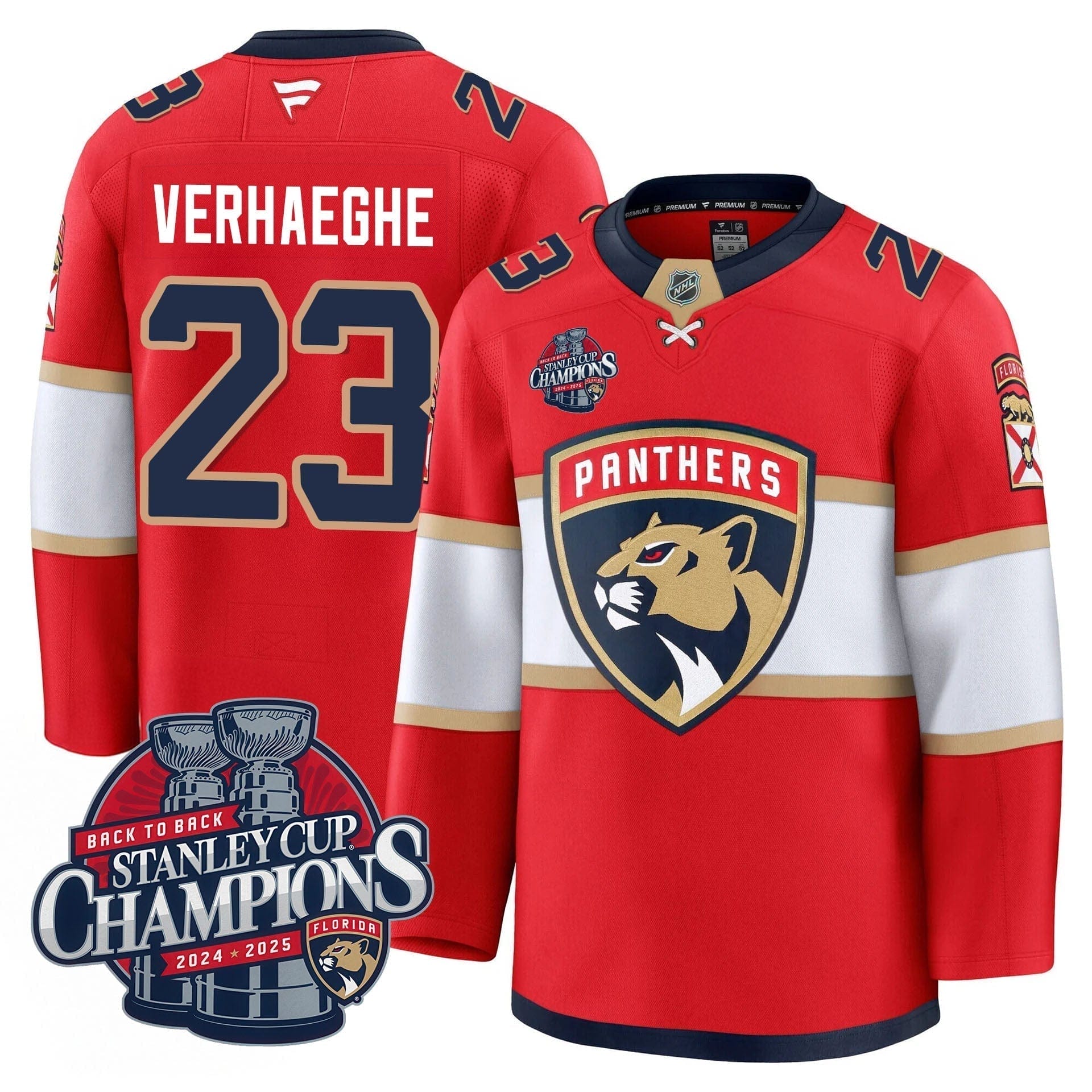 Florida Panthers 2025 Stanley Cup B2B Champions Jersey N1 - All Stitched 10 Florida Panthers 2025 Stanley Cup B2B Champions Jersey N1 - All Stitched - Image 10