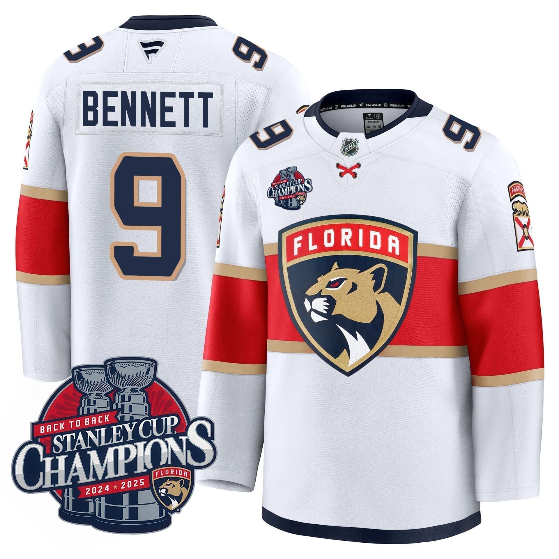 Florida Panthers 2025 Stanley Cup B2B Champions Jersey N1 - All Stitched 14 Florida Panthers 2025 Stanley Cup B2B Champions Jersey N1 - All Stitched - Image 14