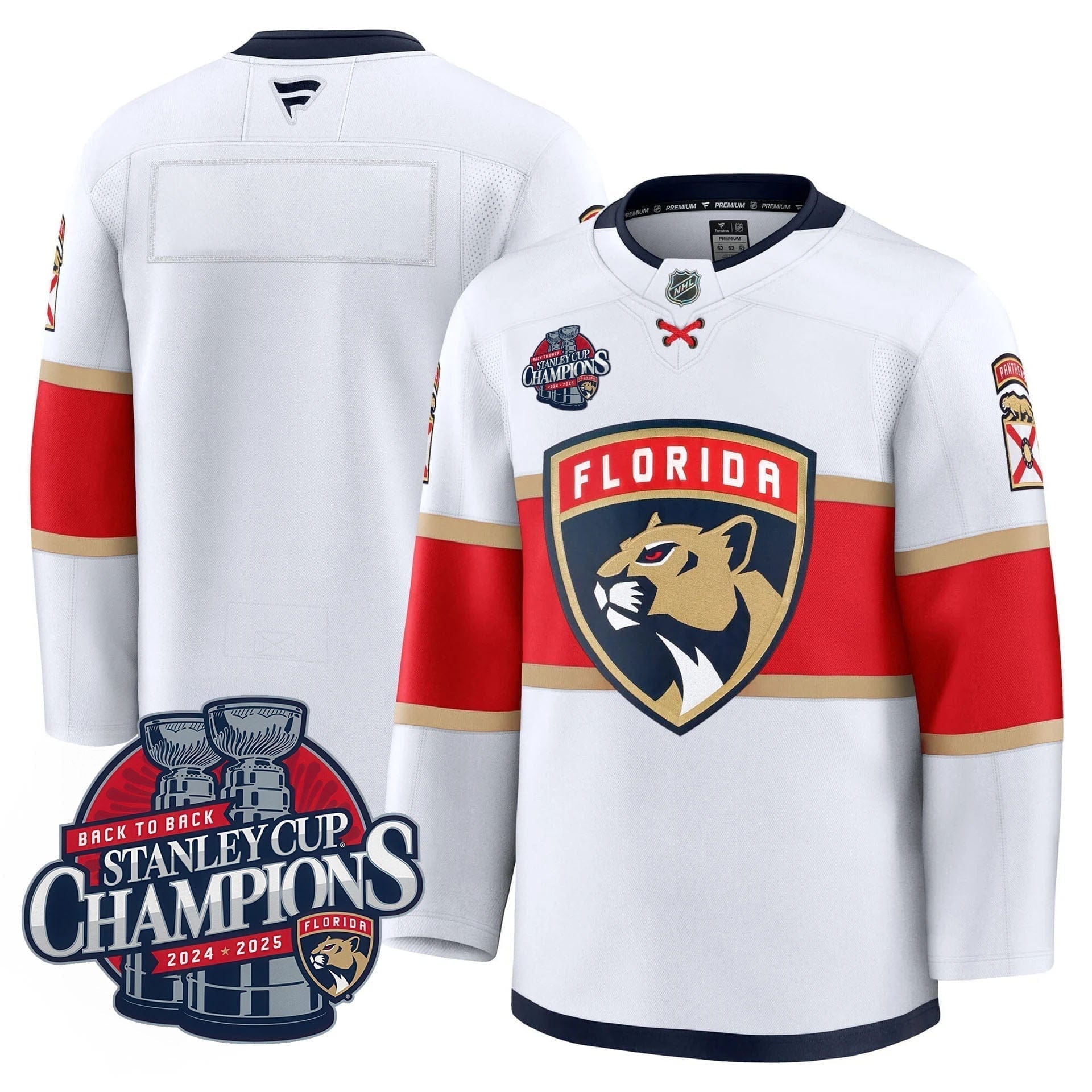 Florida Panthers 2025 Stanley Cup B2B Champions Jersey N1 - All Stitched 18 Florida Panthers 2025 Stanley Cup B2B Champions Jersey N1 - All Stitched - Image 18