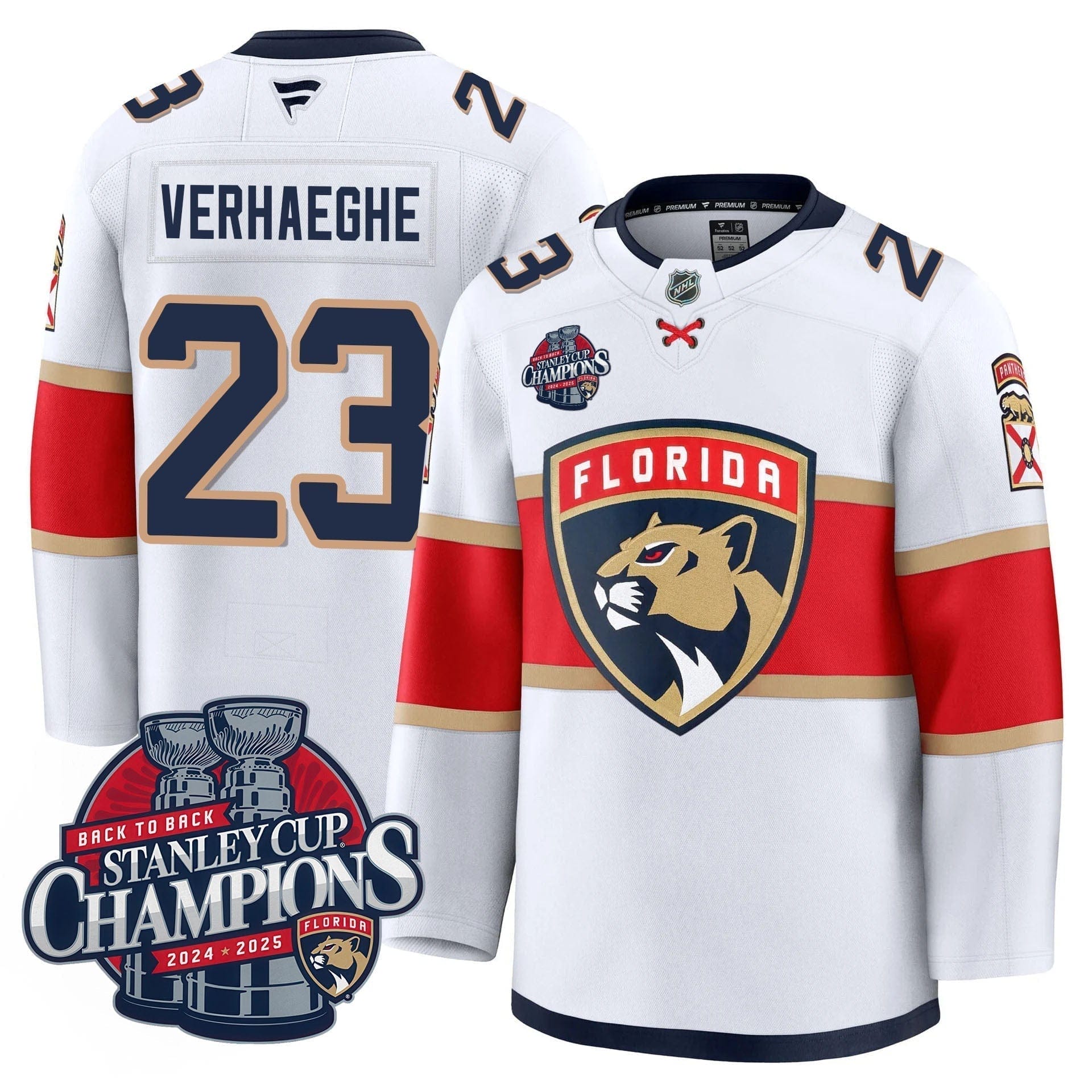 Florida Panthers 2025 Stanley Cup B2B Champions Jersey N1 - All Stitched 20 Florida Panthers 2025 Stanley Cup B2B Champions Jersey N1 - All Stitched - Image 20