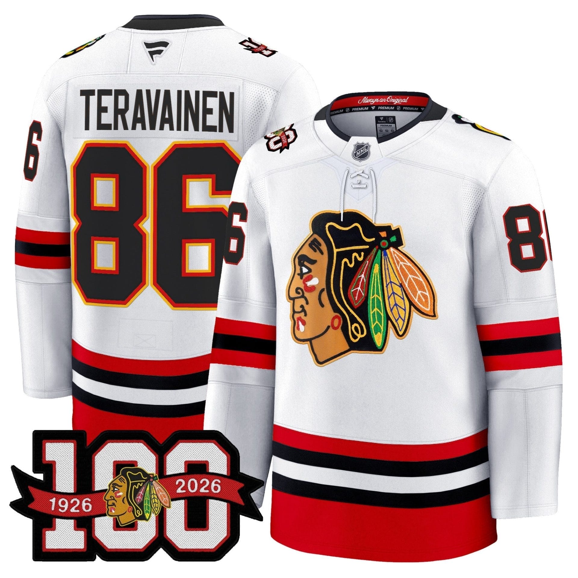 Chicago Blackhawks 100th Anniversary Premium Jersey - All Stitched 11 Chicago Blackhawks 100th Anniversary Premium Jersey - All Stitched - Image 11