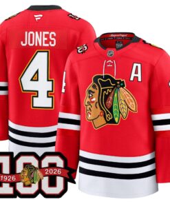Alternative view of Chicago Blackhawks 100th Anniversary Premium Jersey - All Stitched