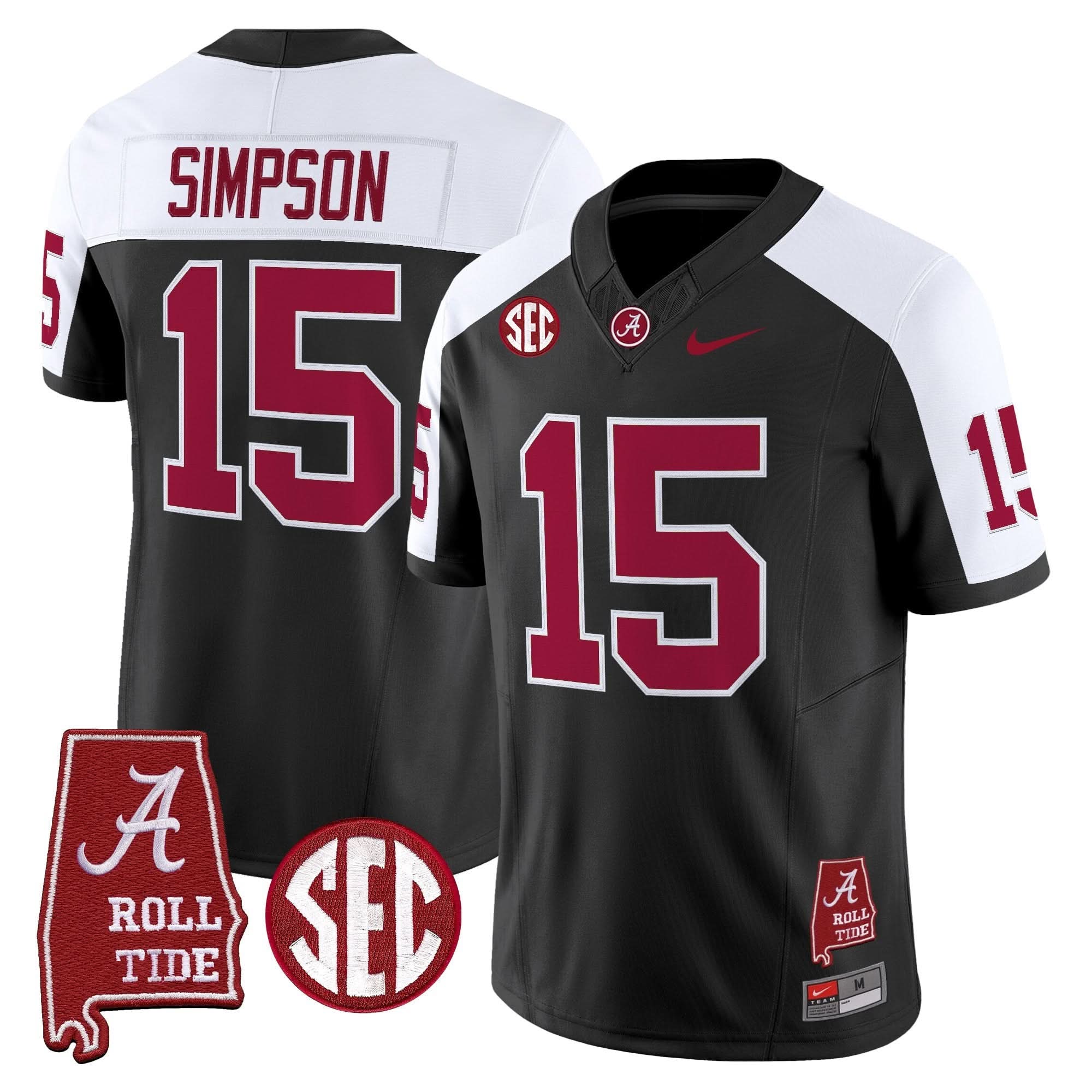 Alabama Crimson Tide Throwback Vapor Limited Jersey - Alabama Map - All Stitched 1 Alabama Crimson Tide Throwback Vapor Limited Jersey - Alabama Map - All Stitched