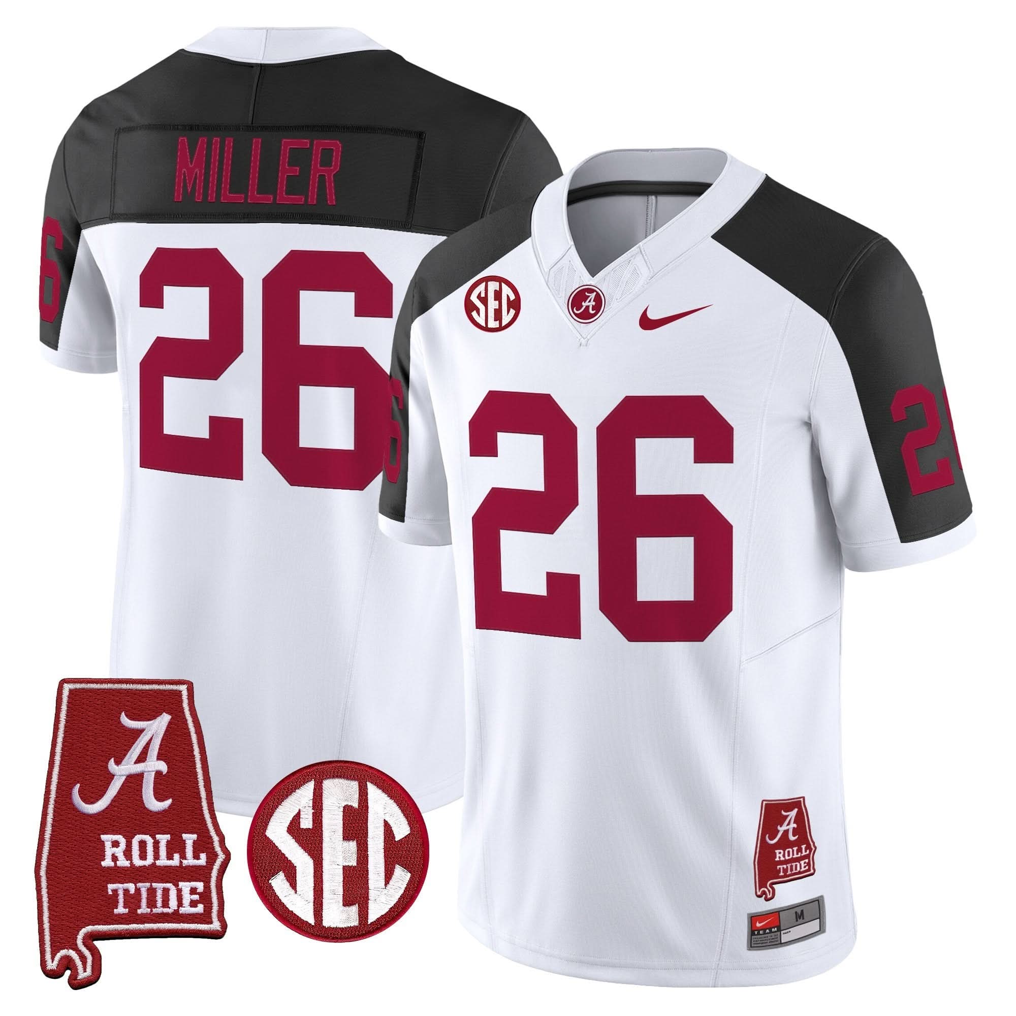 Alabama Crimson Tide Throwback Vapor Limited Jersey - Alabama Map - All Stitched 38 Alabama Crimson Tide Throwback Vapor Limited Jersey - Alabama Map - All Stitched - Image 38