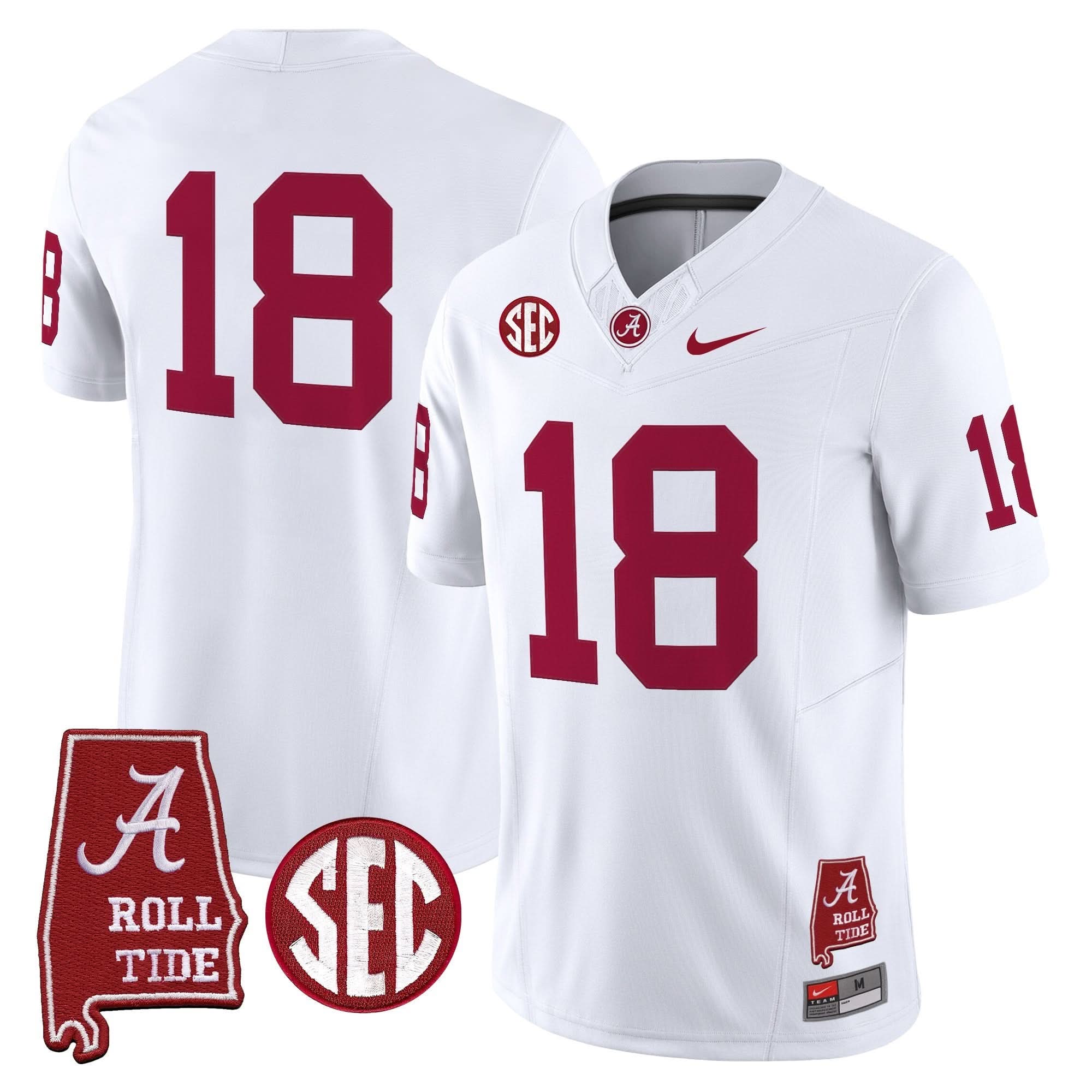 Alabama Crimson Tide Throwback Vapor Limited Jersey - Alabama Map - All Stitched 35 Alabama Crimson Tide Throwback Vapor Limited Jersey - Alabama Map - All Stitched - Image 35