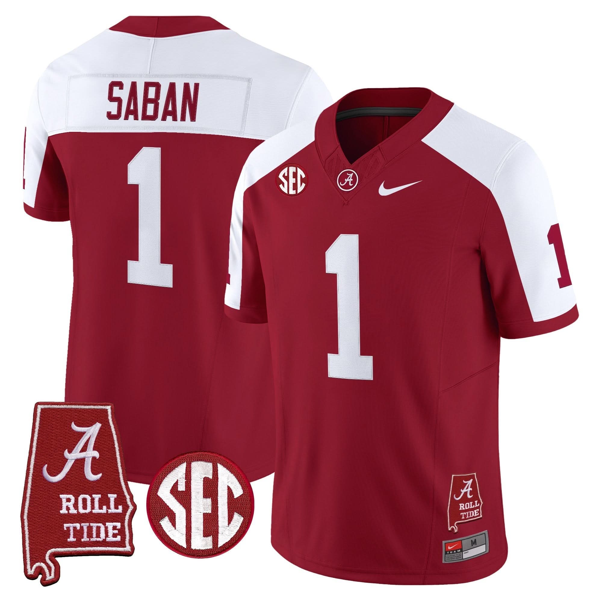 Alabama Crimson Tide Throwback Vapor Limited Jersey - Alabama Map - All Stitched 7 Alabama Crimson Tide Throwback Vapor Limited Jersey - Alabama Map - All Stitched - Image 7