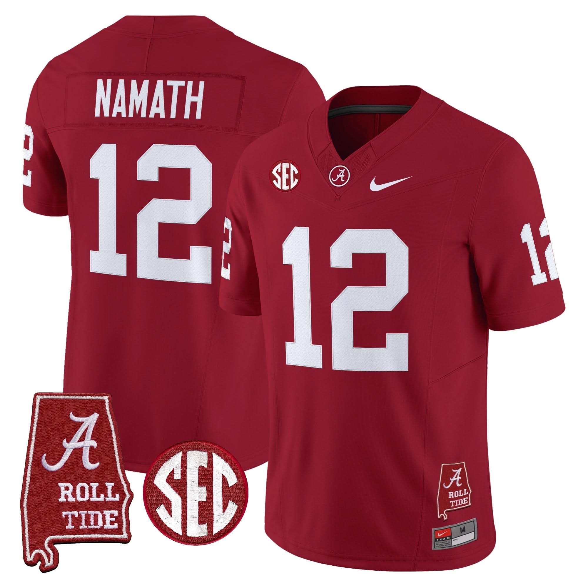 Alabama Crimson Tide Throwback Vapor Limited Jersey - Alabama Map - All Stitched 15 Alabama Crimson Tide Throwback Vapor Limited Jersey - Alabama Map - All Stitched - Image 15