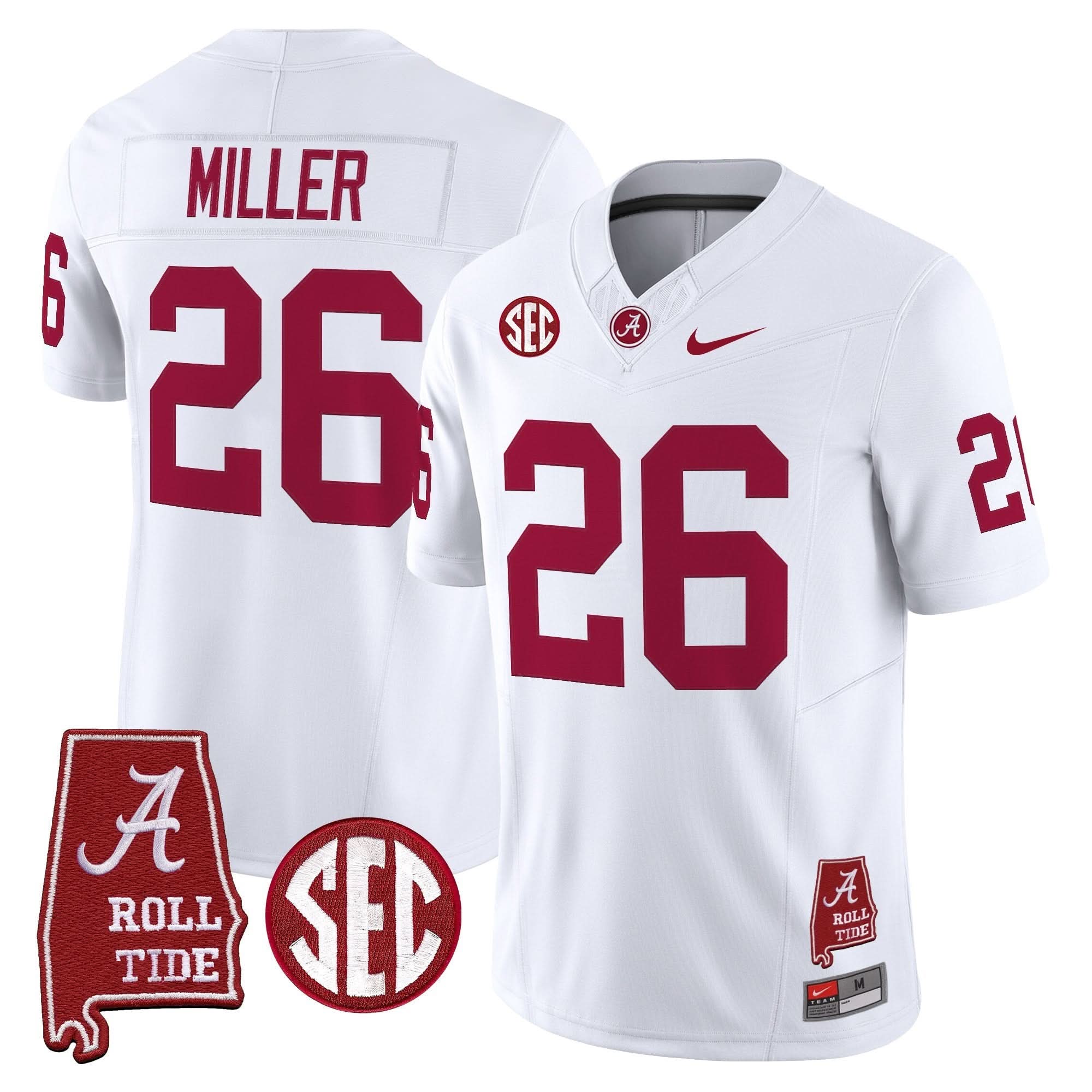 Alabama Crimson Tide Throwback Vapor Limited Jersey - Alabama Map - All Stitched 29 Alabama Crimson Tide Throwback Vapor Limited Jersey - Alabama Map - All Stitched - Image 29