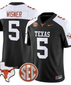 Texas Longhorns 2025 State Map & SEC Patch Vapor Limited Jersey - All Stitched 60 1753675616671