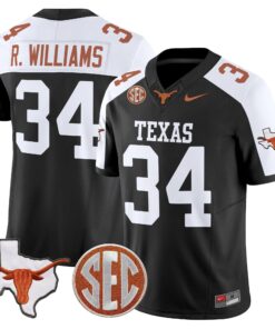Texas Longhorns 2025 State Map & SEC Patch Vapor Limited Jersey - All Stitched 66 1753675620334