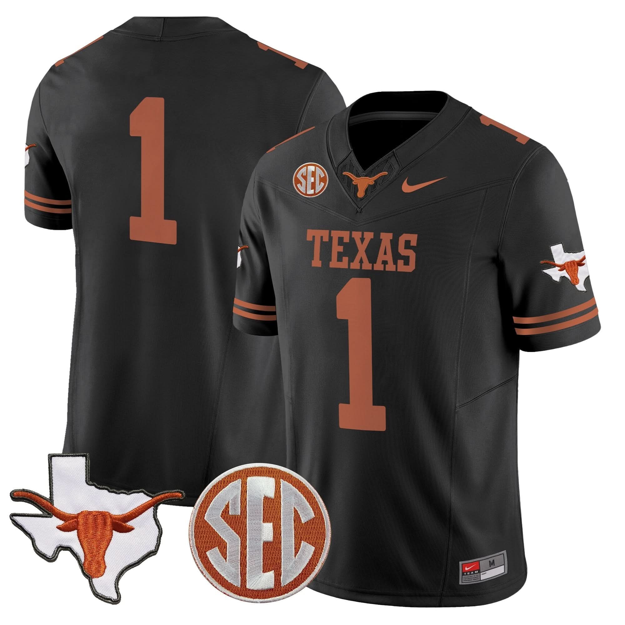 Texas Longhorns 2025 State Map & SEC Patch Vapor Limited Jersey - All Stitched 2 Texas Longhorns 2025 State Map & SEC Patch Vapor Limited Jersey - All Stitched - Image 2