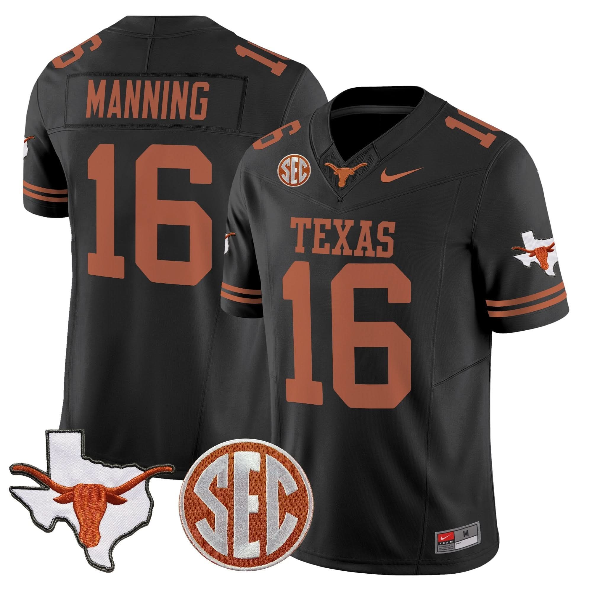 Texas Longhorns 2025 State Map & SEC Patch Vapor Limited Jersey - All Stitched 12 Texas Longhorns 2025 State Map & SEC Patch Vapor Limited Jersey - All Stitched - Image 12